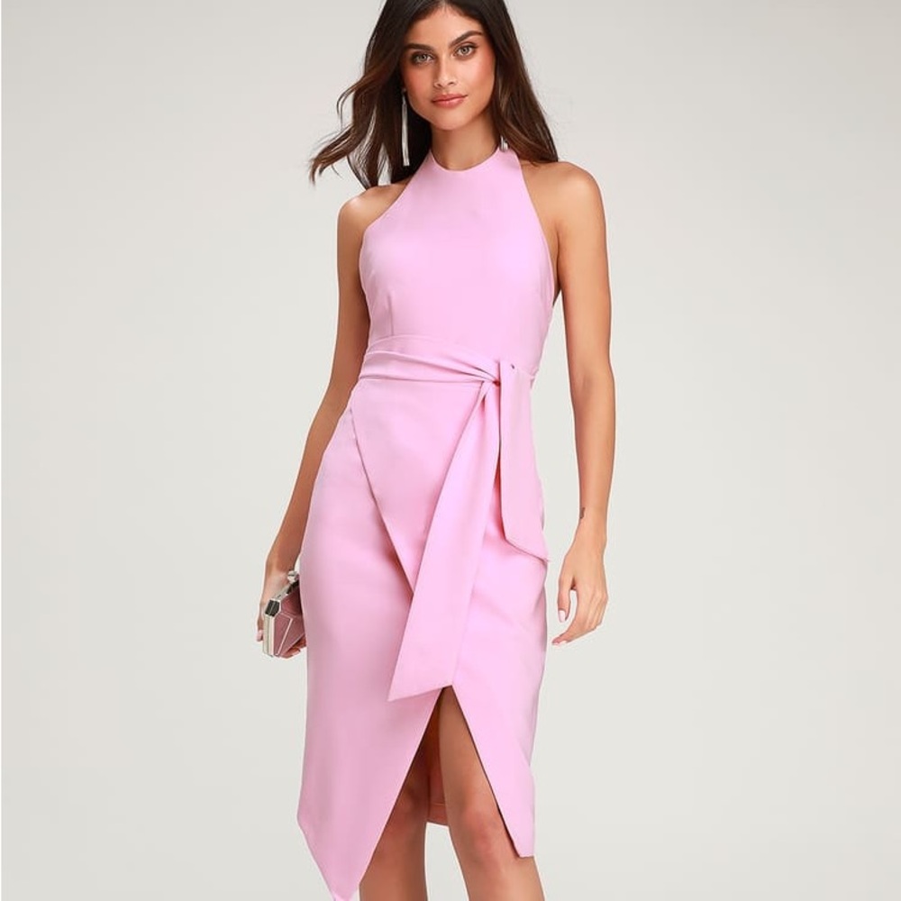 NWT Finders Keepers Essie Mauve Pink Halter Dress Size 10